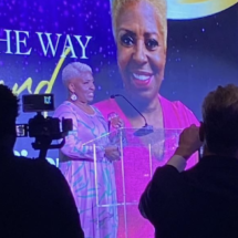 Avis receiving the Paving the Way Award at the 2023 Choice Awards.
